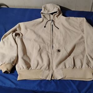 Vintage Carhartt Men's Tan Jacket